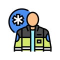 paramedic ambulance color icon vector illustration Royalty Free Stock Photo