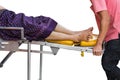 Paramedic and rescue stretcher to transport patient Royalty Free Stock Photo