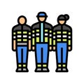 paramedic team ambulance color icon vector illustration Royalty Free Stock Photo