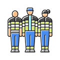 paramedic team ambulance color icon vector illustration Royalty Free Stock Photo