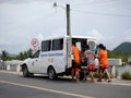 Paramedics assisting an injured person. Surigao Philippines.