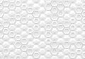 Parametric digital texture based on hexagonal grid with different volume and internal pattern 3D illustration