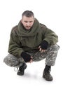 Paramilitary soldier Royalty Free Stock Photo