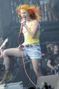 Paramore performing live. Royalty Free Stock Photo