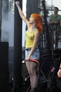 Paramore performing live. Royalty Free Stock Photo
