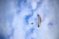 Paramotor flying in the sky Royalty Free Stock Photo