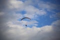 Paramotor flying in the sky Royalty Free Stock Photo