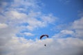 Paramotor flying in the sky Royalty Free Stock Photo