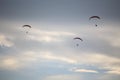 Paramotor flying in the sky Royalty Free Stock Photo