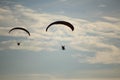 Paramotor flying in the sky Royalty Free Stock Photo