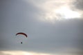 Paramotor flying in the sky Royalty Free Stock Photo