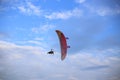 Paramotor flying in the sky Royalty Free Stock Photo