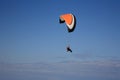 Paramotor glider in the sky Royalty Free Stock Photo