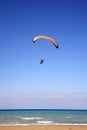 Paramotor glider in the sky Royalty Free Stock Photo