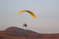 Paramotor pilot coming in to landt Royalty Free Stock Photo
