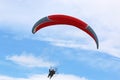 Paramotor pilot flying Royalty Free Stock Photo