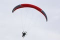 Paramotor pilot flying wing Royalty Free Stock Photo