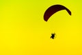 Paramotor Silhouette Sunset Yellow Light Cloudy Background Pattern