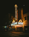 Paramount Theater neon sign at night, Bristol, Tennessee Royalty Free Stock Photo