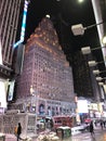 Paramount Theatre, Times Square, Manhattan, NYC. Winter Royalty Free Stock Photo