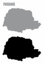 Parana State silhouette maps