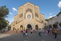 Paranaque, Metro Manila, Philippines - Nov 2021: People flock to Baclaran church, also known as Redemptorist Church