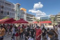 Paranaque, Metro Manila, Philippines - People flock to a large mall during the weekend.