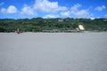 parangtritis beach with clean blue sky and white sand