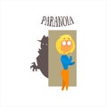 Paranoia Vector Illustration Royalty Free Stock Photo