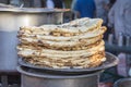 Parantha on stall Royalty Free Stock Photo