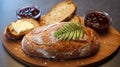 Paraoa rewena, a traditional MÃÂori sourdough bread, with dark, crusty exterior and chewy interior