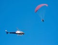 Parapente pursuit Royalty Free Stock Photo