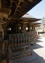 Carved parapet wall of Tarkeshwara Temple at Hangal