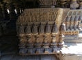 Carved parapet wall of Tarkeshwara Temple at Hangal