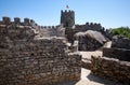 The curtain walls and solid tower of the Castle of the Moors. S Royalty Free Stock Photo