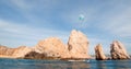 Parasailing above Los Arcos at Lands End in Cabo San Lucas Baja California Mexico Royalty Free Stock Photo