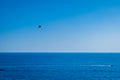 Parasailing above sea in Mediterranean Turkey