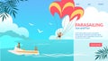 Parasailing Banner, Parasail Wing with Flying Man