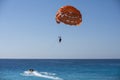 Parasailing in the bay of angels in Nice