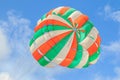 Parasailing, beach umbrella on sky background Royalty Free Stock Photo