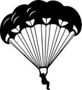 parasailing Black Silhouette Generative Ai