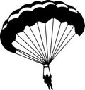 parasailing Black Silhouette Generative Ai