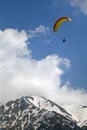 Parasailing in a blue sky Royalty Free Stock Photo