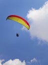 Parasailing in a blue sky Royalty Free Stock Photo