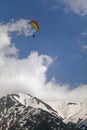 Parasailing in a blue sky Royalty Free Stock Photo