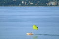 Parasailing Boat on the Black Sea, Batumi City, Adjara Region of Georgia Royalty Free Stock Photo