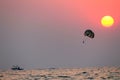 Parasailing at the colva beach in Goa India