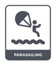 parasailing icon in trendy design style. parasailing icon isolated on white background. parasailing vector icon simple and modern Royalty Free Stock Photo