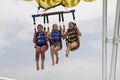 Parasailing Over The Pacific Ocean Royalty Free Stock Photo