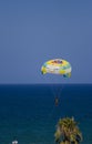 Parasailing over water